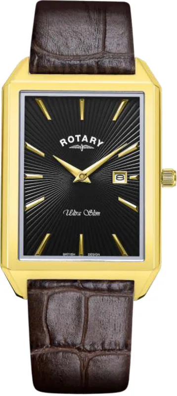 Rotary Ultra Slim Rectangular Mens Watch made by C.W. Sellors