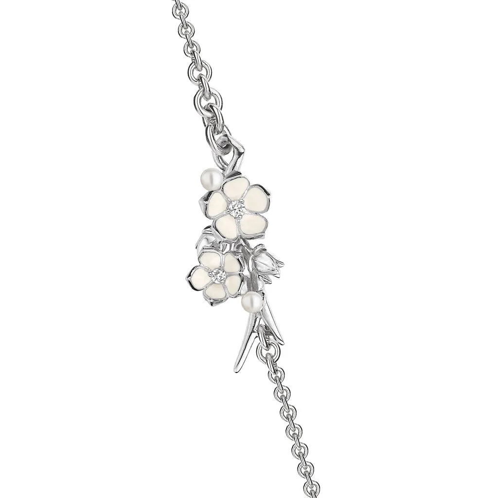 Shaun Leane Cherry Blossom Sterling Silver Pearl 0.80ct Diamond Sautoir Necklace sold by C.W. Sellors product image thumbnail 2
