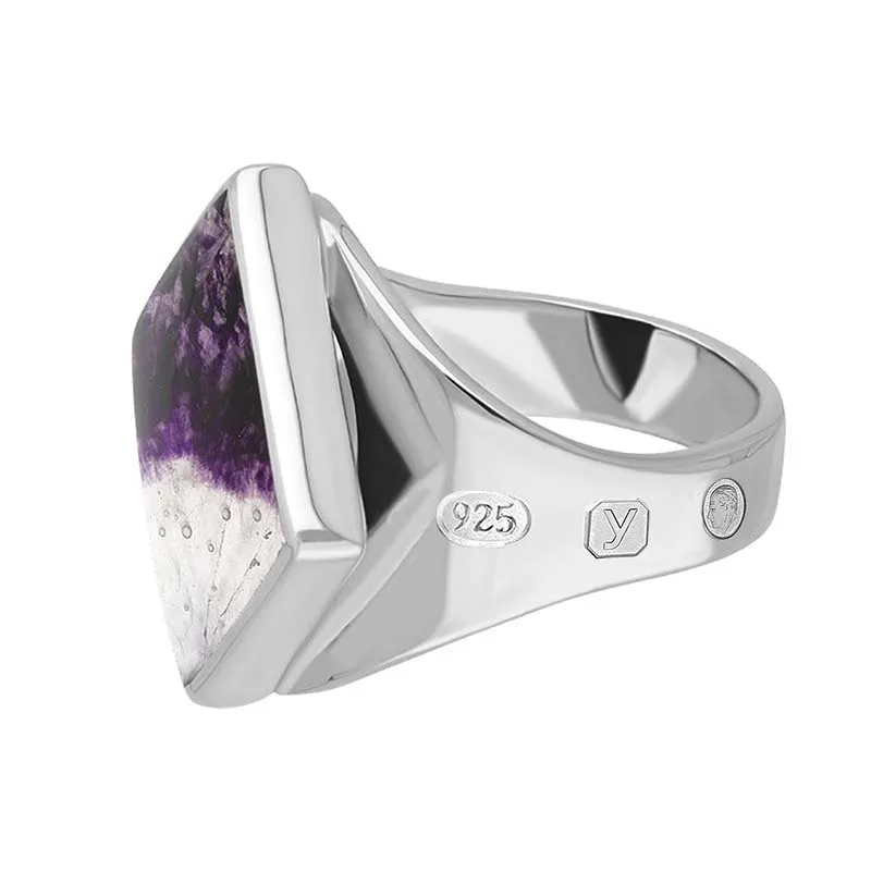 Sterling Silver Blue John King's Coronation Hallmark Small Rhombus Ring sold by C.W. Sellors product image thumbnail 3