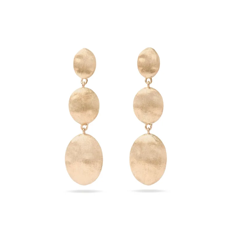 Marco Bicego Siviglia 18ct Yellow Gold Triple Earrings sold by C.W. Sellors