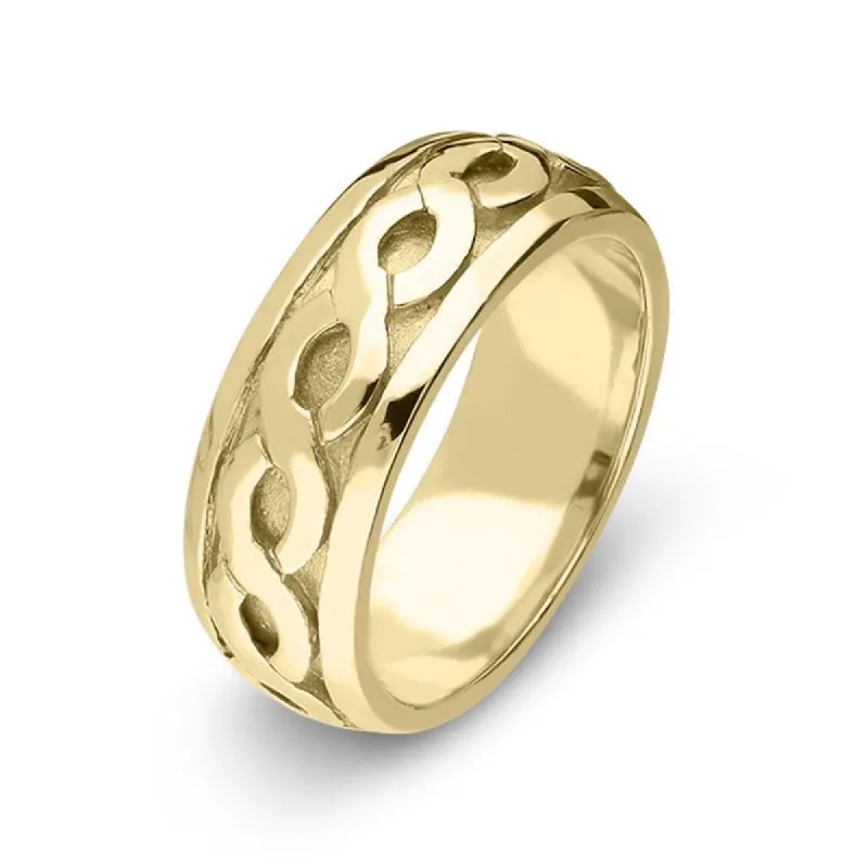 9ct Yellow Gold Fancy Celtic Wedding Ring sold by C.W. Sellors