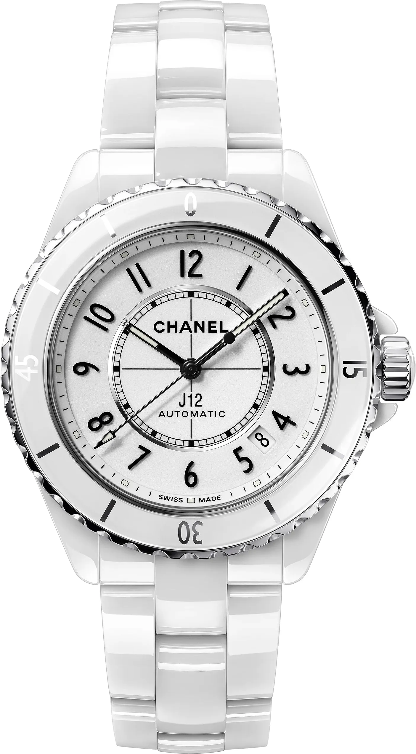 CHANEL J12 White 38mm Ceramic Automatic Watch sold by C.W. Sellors