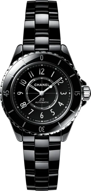 CHANEL J12 Black 33mm Ceramic Automatic Watch made by Chanel