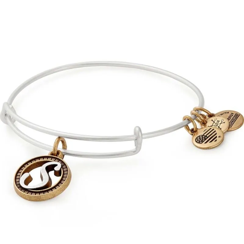 Alex And Ani Initial S Two Tone Charm Bangle sold by C.W. Sellors