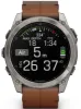 Garmin Fenix 8 51mm Sapphire AMOLED Titanium Chestnut Leather Band Watch sold by C.W. Sellors