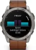 Garmin Fenix 8 51mm Sapphire AMOLED Titanium Chestnut Leather Band Watch sold by C.W. Sellors