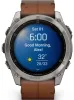 Garmin Fenix 8 51mm Sapphire AMOLED Titanium Chestnut Leather Band Watch sold by C.W. Sellors