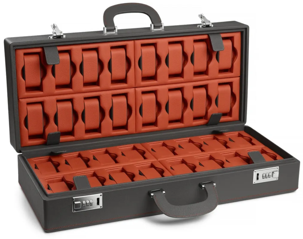 Scatola del Tempo Watch Case Valigetta 32 Grey Orange sold by C.W. Sellors
