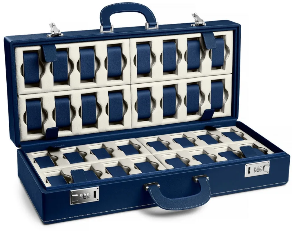 Scatola del Tempo Watch Case Valigetta 32 Blue Off White sold by C.W. Sellors