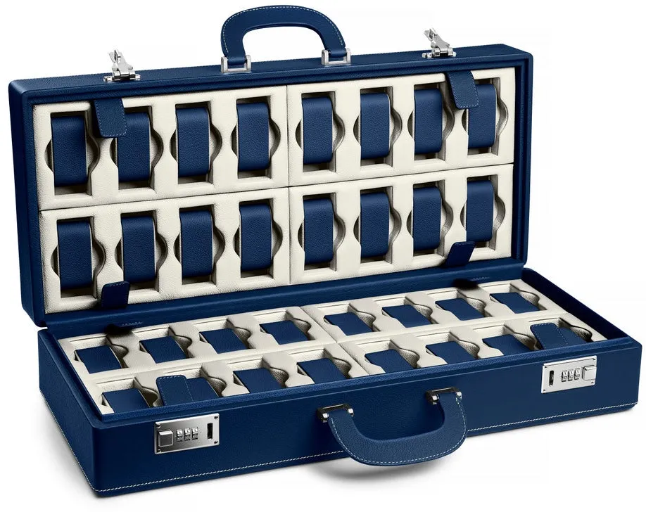 Scatola del Tempo Watch Case Valigetta 32 Blue Off White sold by C.W. Sellors