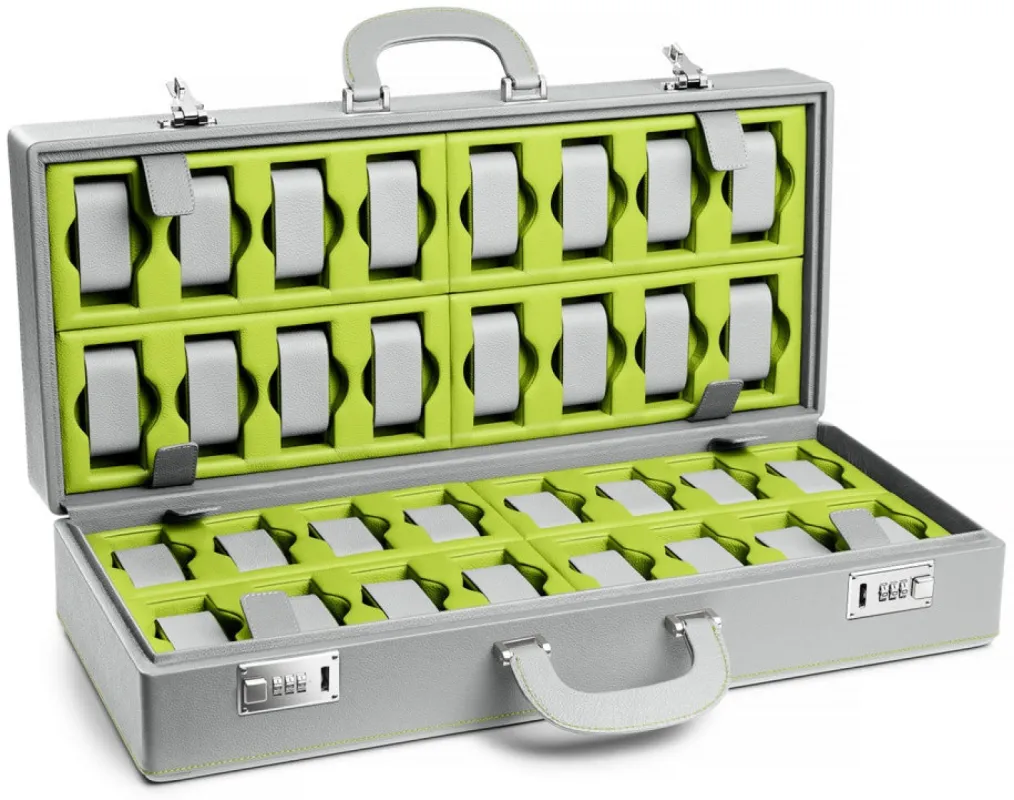 Scatola del Tempo Watch Case Valigetta 32 Grey Green sold by C.W. Sellors