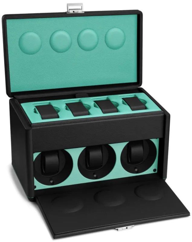 Scatola del Tempo Watch Winder 7RT Black Blue Tiffany sold by C.W. Sellors
