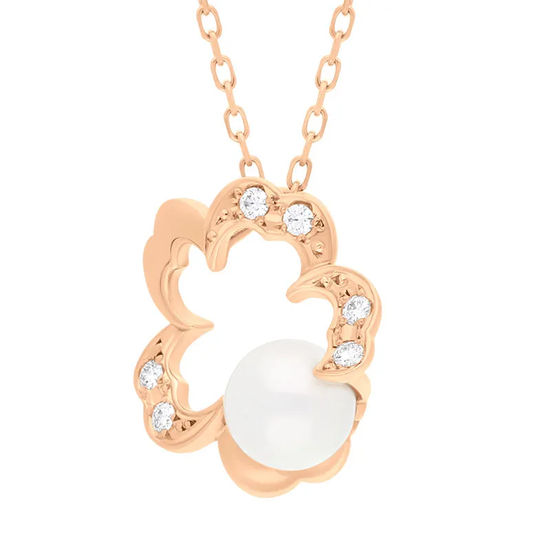 Mikimoto Cherry Blossom 18ct Rose Gold Akoya Pearl Diamond Pendant sold by C.W. Sellors product image thumbnail 2
