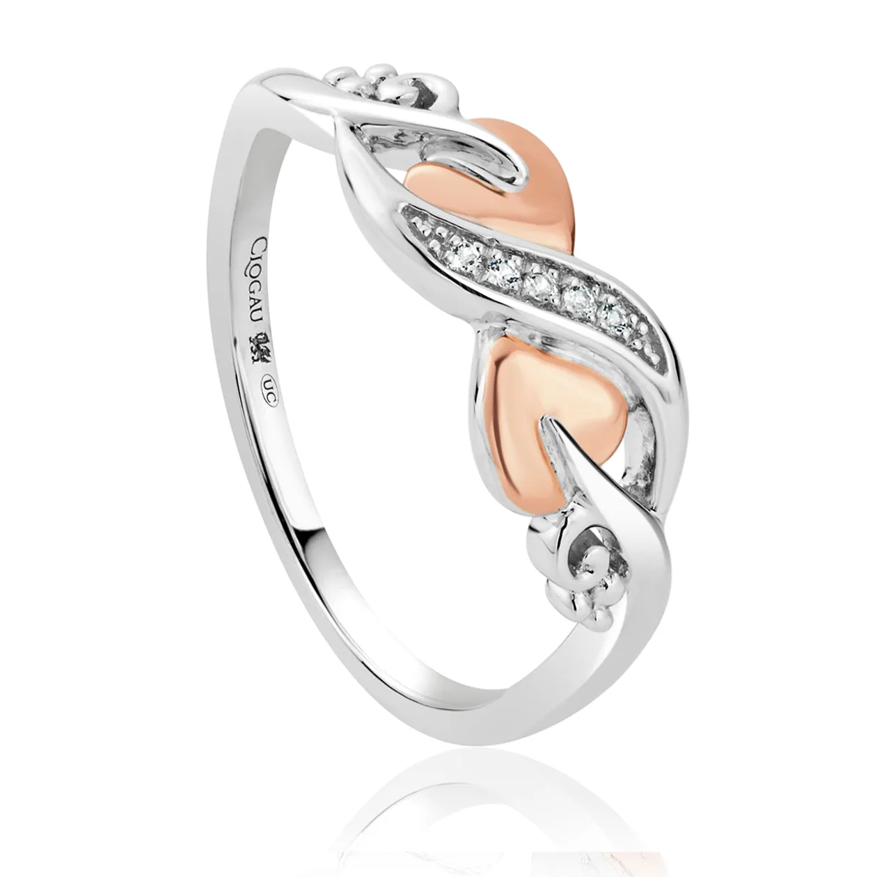 Clogau Tree of Life Sterling Silver White Topaz Vine Ring D sold by C.W. Sellors