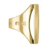 9ct Yellow Gold Whitby Jet King's Coronation Hallmark Large Square Ring sold by C.W. Sellors