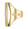 9ct Yellow Gold Whitby Jet King's Coronation Hallmark Large Square Ring sold by C.W. Sellors