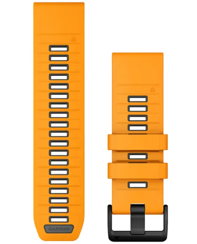 Garmin Strap QuickFit 26 Spark Orange Graphite Silicone sold by C.W. Sellors