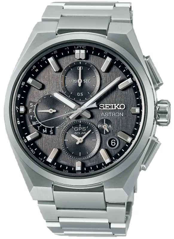 Seiko Astron GPS Solar Dual Time Chronograph Watch sold by C.W. Sellors