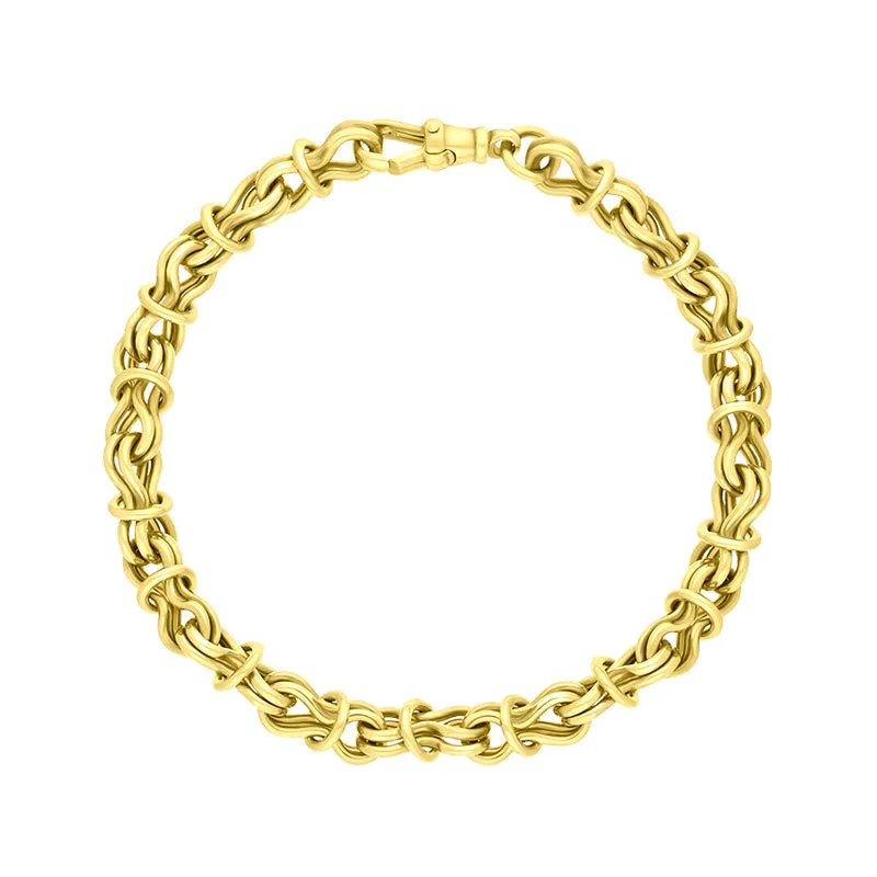 9ct Yellow Gold Multi Link Handmade Bracelet sold by C.W. Sellors