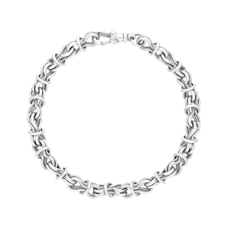18ct White Gold Multi Link Handmade Bracelet sold by C.W. Sellors