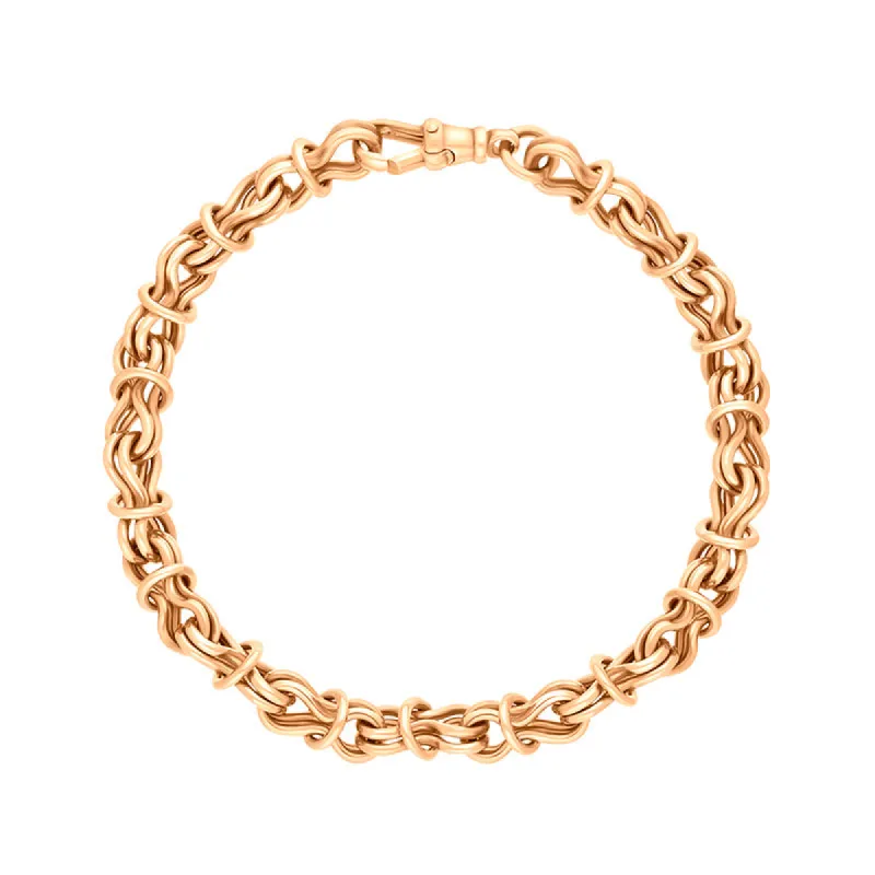 18ct Rose Gold Multi Link Handmade Bracelet sold by C.W. Sellors
