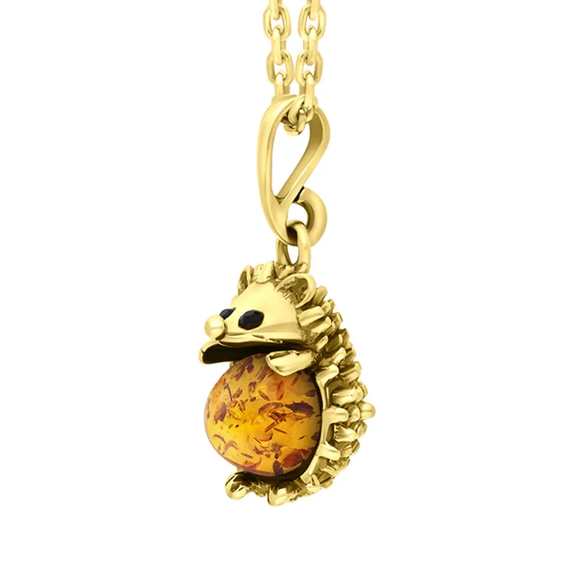 18ct Yellow Gold Amber Small Hedgehog Necklace sold by C.W. Sellors product image thumbnail 2