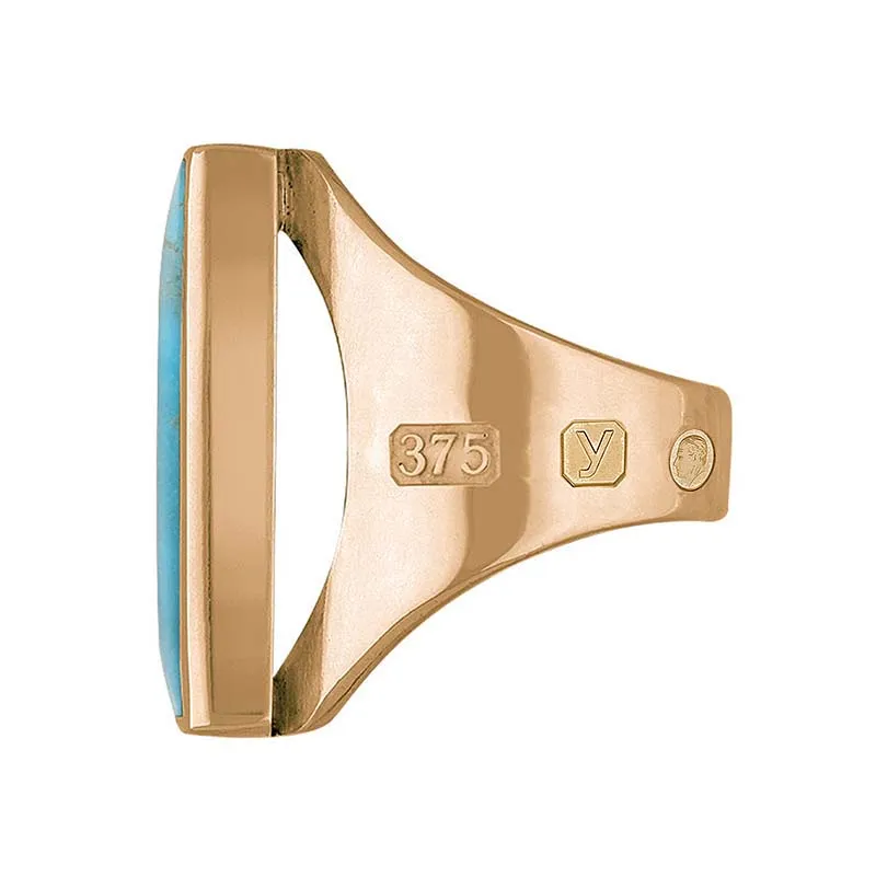 9ct Rose Gold Turquoise King's Coronation Hallmark Medium Square Ring sold by C.W. Sellors product image thumbnail 3