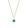 Faberge Colours Of Love Cosmic Curve 18ct Yellow Gold & Emerald Pendant sold by C.W. Sellors
