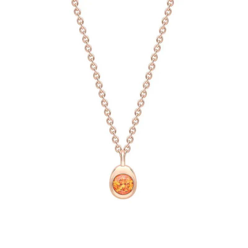 Faberge Colours Of Love Cosmic Curve 18ct Rose Gold Spessartite Pendant sold by C.W. Sellors