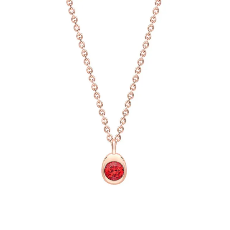 Faberge Colours Of Love Cosmic Curve 18ct Rose Gold Ruby Pendant sold by C.W. Sellors