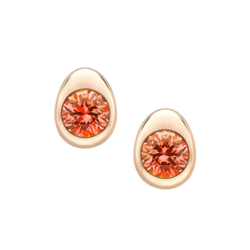 Faberge Colours Of Love Cosmic Curve 18ct Rose Gold Spessartite Stud Earrings sold by C.W. Sellors