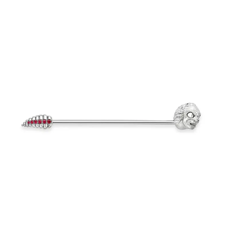 Faberge x Beetlejuice Beetlejuice 18ct White Gold Ruby Straight Headworm Collar Bar sold by C.W. Sellors