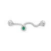 Faberge x Beetlejuice Beetlejuice 18ct White Gold Emerald Twisted Headworm Collar Bar sold by C.W. Sellors