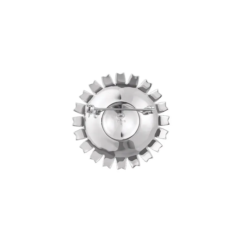 Georg Jensen Daisy Sterling Silver Blue Enamel Brooch sold by C.W. Sellors product image thumbnail 2
