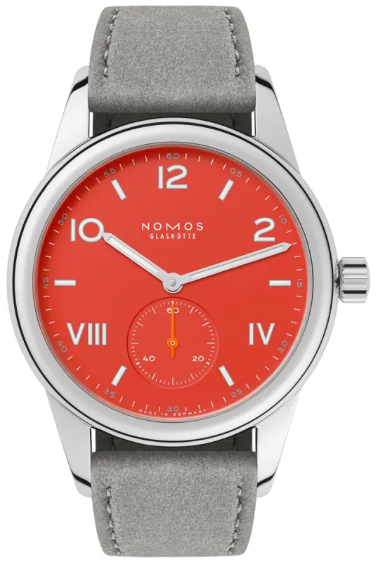 Nomos Glashutte Club Campus Nonstop Red Sapphire Crystal Watch sold by C.W. Sellors