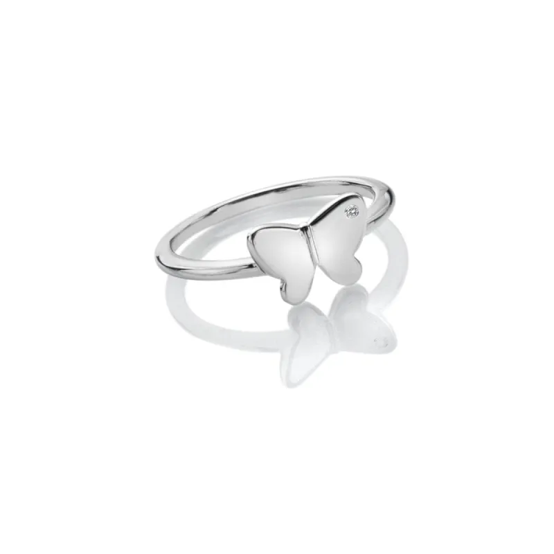 Hot Diamonds Flutter Sterling Silver Butterfly Ring sold by C.W. Sellors