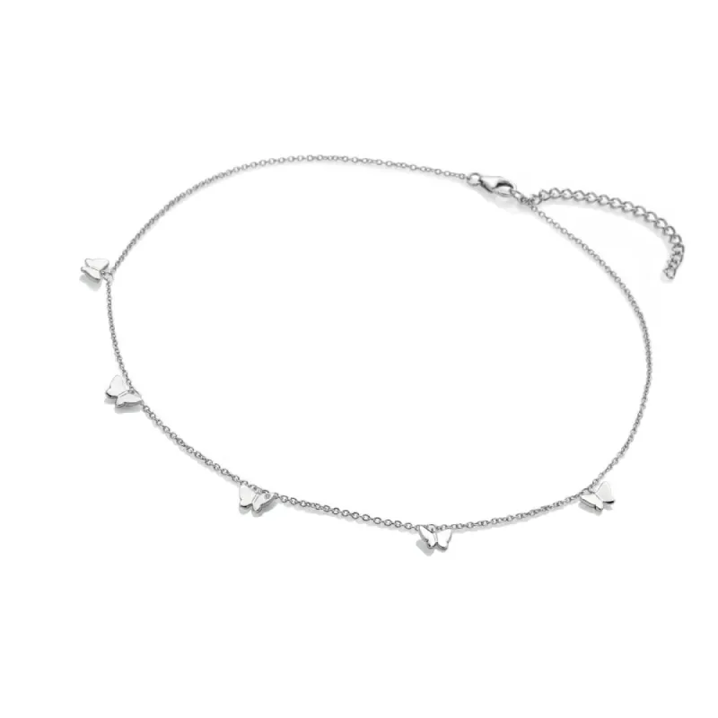 Hot Diamonds Flutter Sterling Silver Butterfly Choker sold by C.W. Sellors