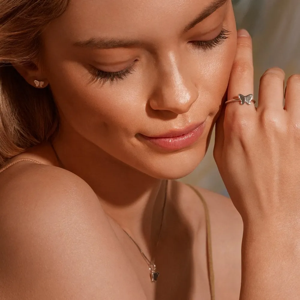 Hot Diamonds Flutter Sterling Silver Butterfly Pendant sold by C.W. Sellors product image thumbnail 2