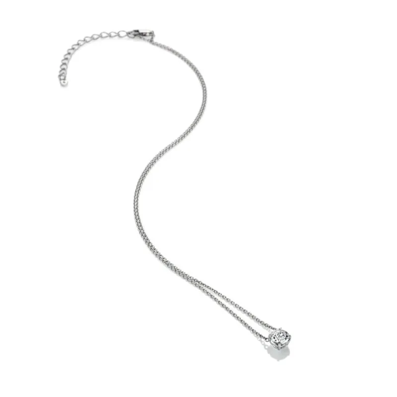 Hot Diamonds Tender Sterling Silver White Topaz Solitaire Necklace sold by C.W. Sellors