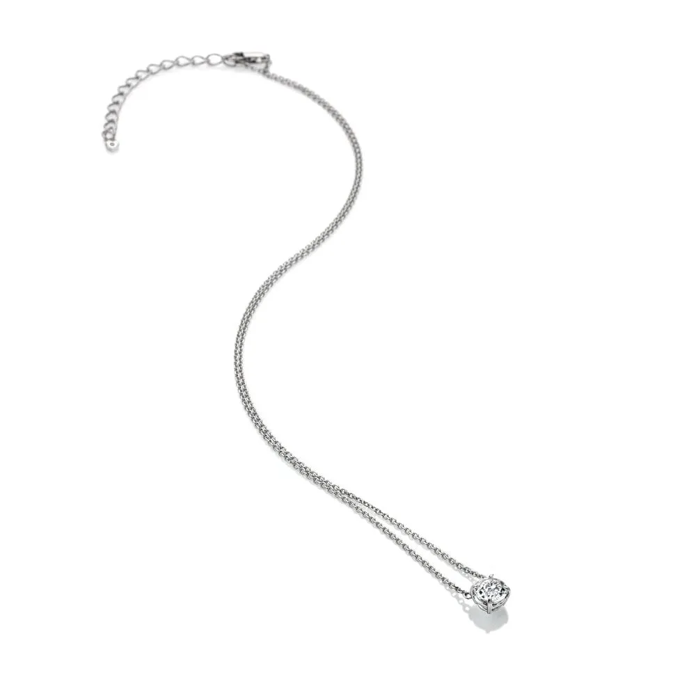 Hot Diamonds Tender Sterling Silver White Topaz Solitaire Necklace sold by C.W. Sellors