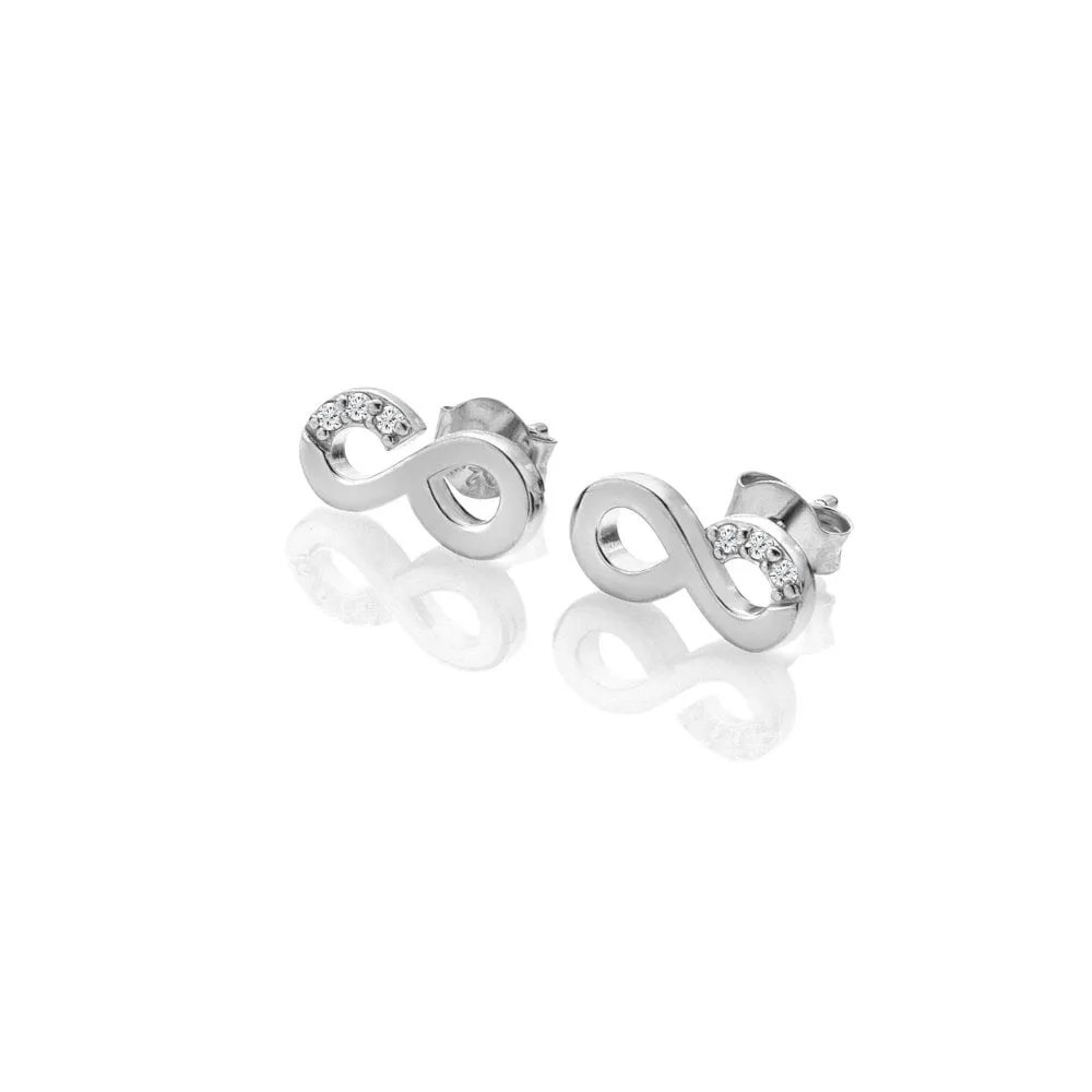 Hot Diamonds Much Loved Sterling Silver Infinity Stud Earrings sold by C.W. Sellors