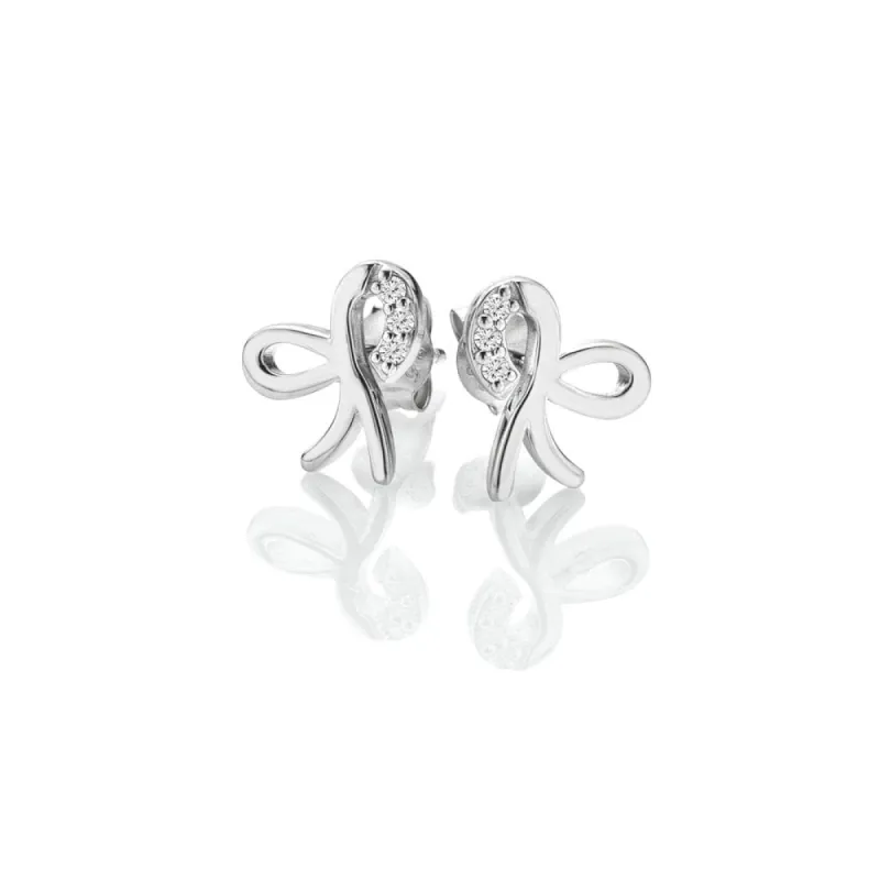 Hot Diamonds Much Loved Sterling Silver Ribbon Stud Earrings sold by C.W. Sellors