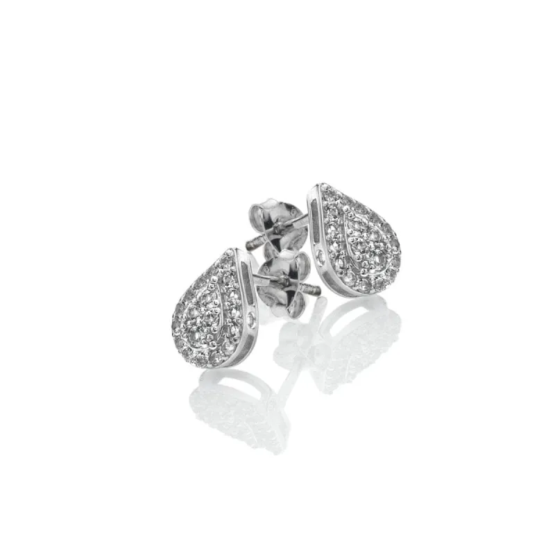 Hot Diamonds Glimmer Sterling Silver White Topaz Stud Earrings sold by C.W. Sellors