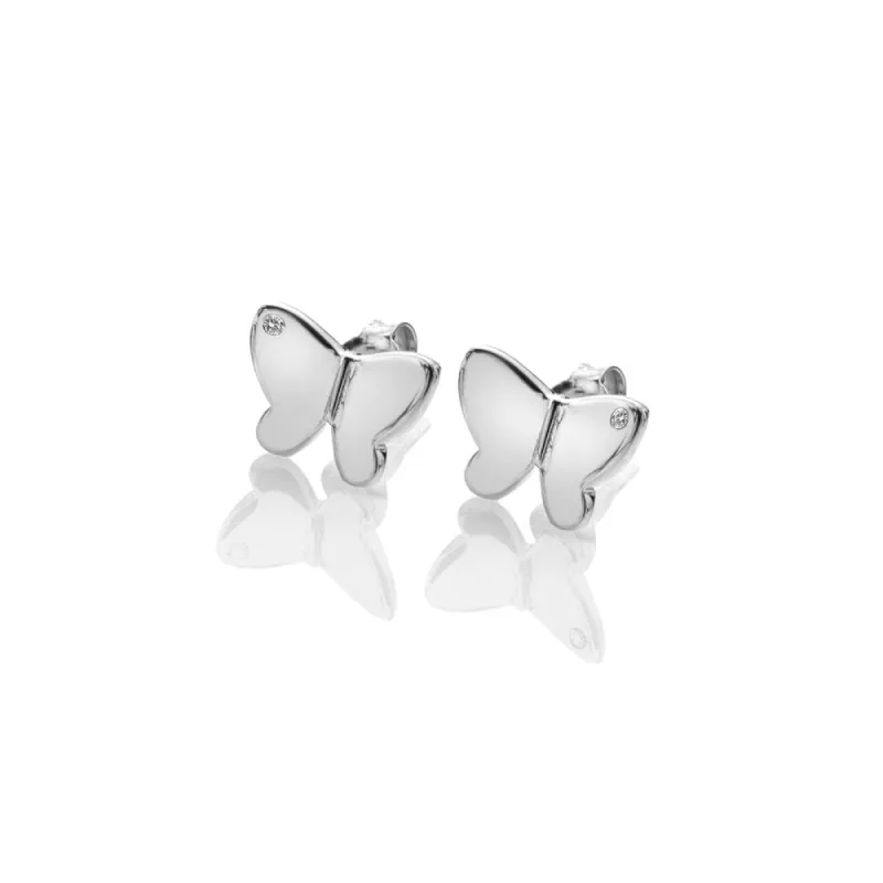 Hot Diamonds Flutter Sterling Silver Butterfly Stud Earrings sold by C.W. Sellors