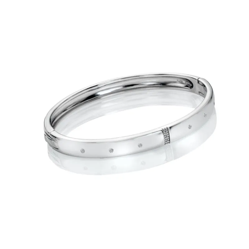 Hot Diamonds Much Loved Sterling Silver Bangle sold by C.W. Sellors