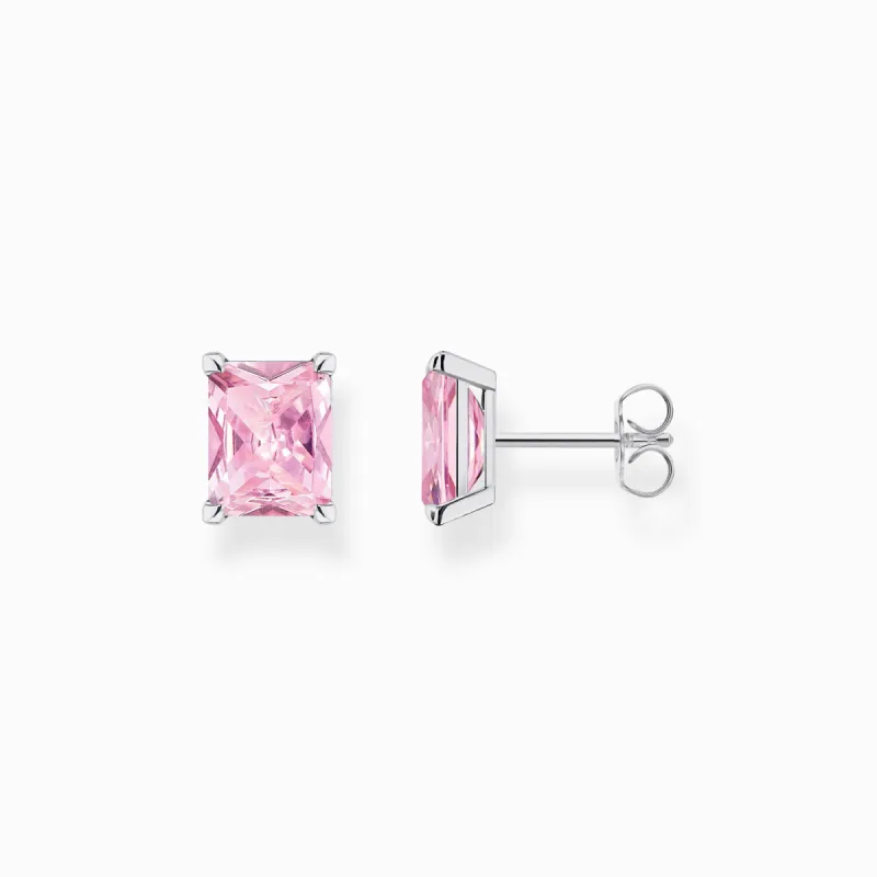 Thomas Sabo Sterling Silver Pink Stud Earrings sold by C.W. Sellors