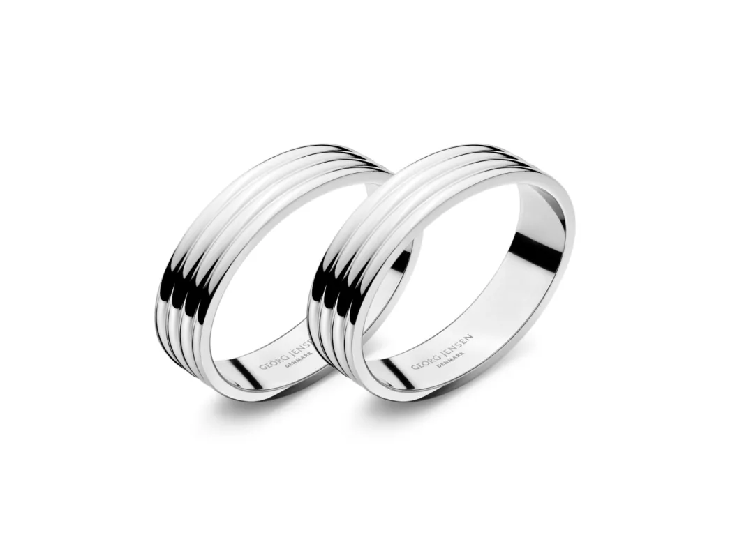 Georg Jensen Bernadotte Stainless Steel Napkin Rings 2 pcs sold by C.W. Sellors