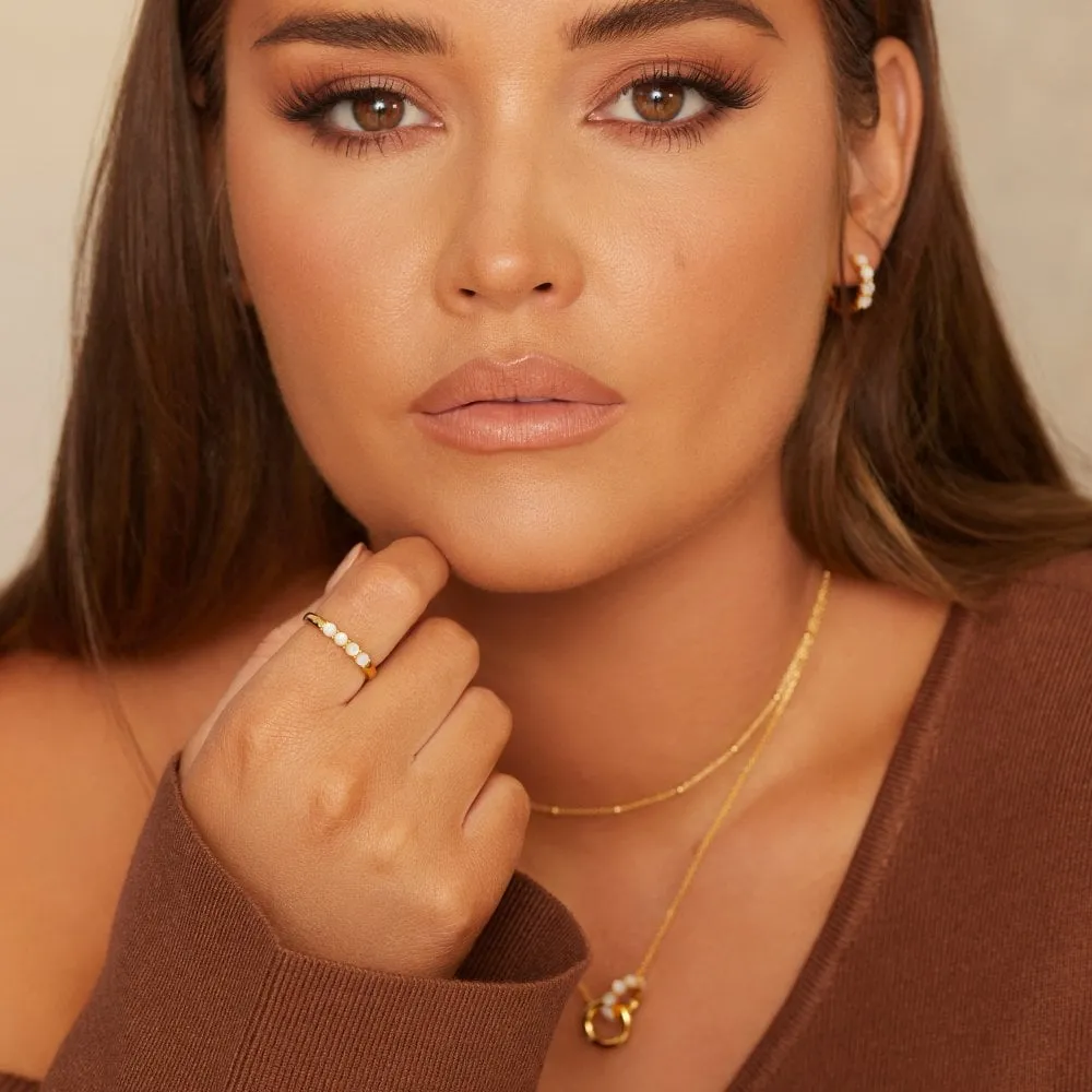 Hot Diamonds x Jac Jossa Calm Gold Plated Sterling Silver Mother of Pearl Necklace sold by C.W. Sellors product image thumbnail 3