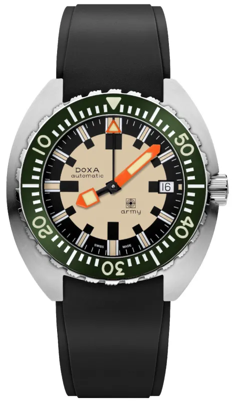 Doxa Dive Army Rubber Watch made by C.W. Sellors