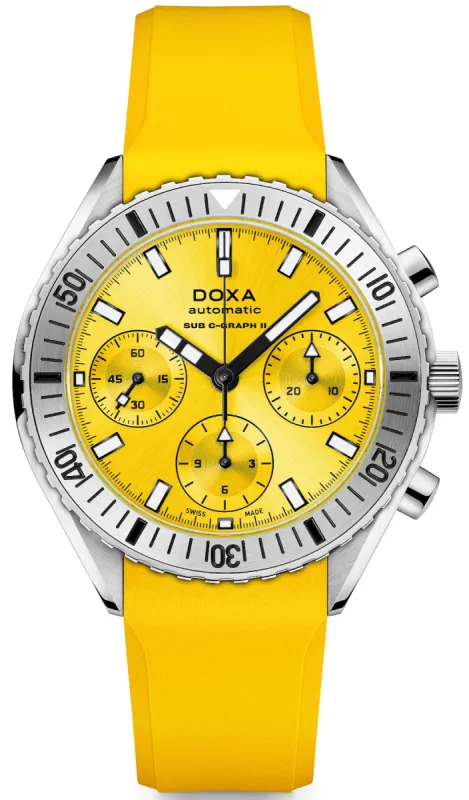 Doxa Sub 200 C-Graph II Diving Star Rubber sold by C.W. Sellors